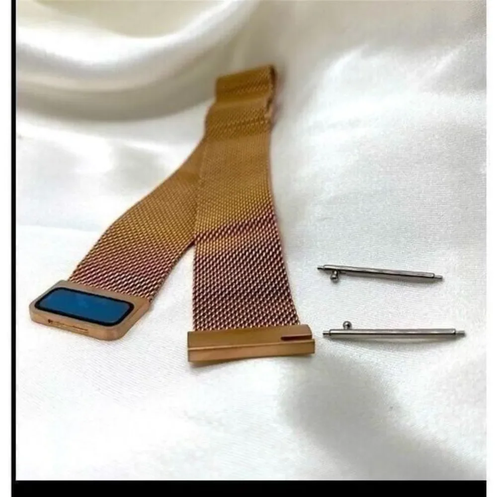 Milan mesh gold toned stainless steel magnetic watch band replacement Size 20m